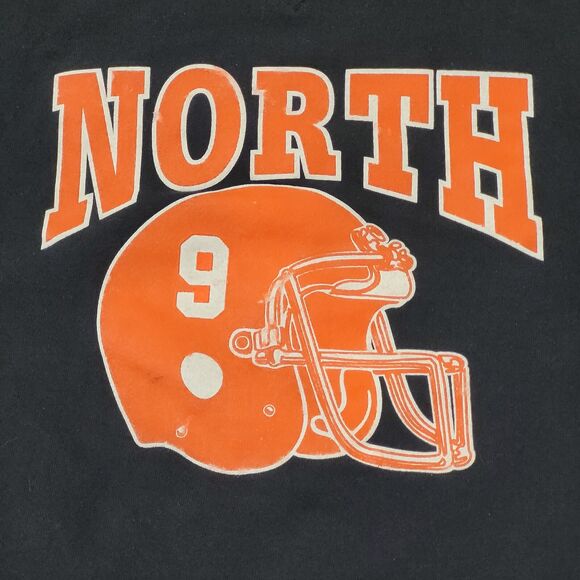 Vintage North Football Sweatshirt XL 26x26 Black - Picture 7 of 11
